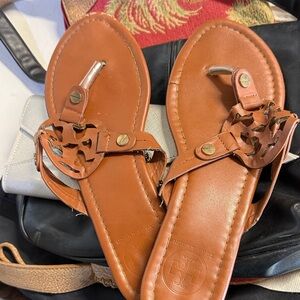 Tory Burch Tan Cutout Sandals